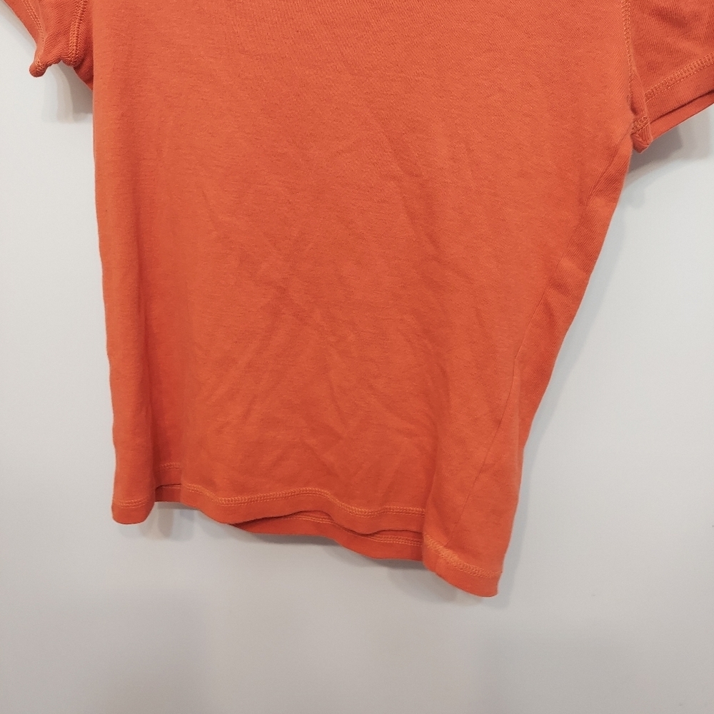 Christopher&Banks orange tee shirt short sleeve soft medium basic nice t shirt - Picture 3 of 8
